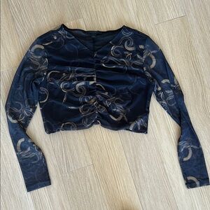 ALL SAINTS SNAKE MESH T SHIRT SIZE US10